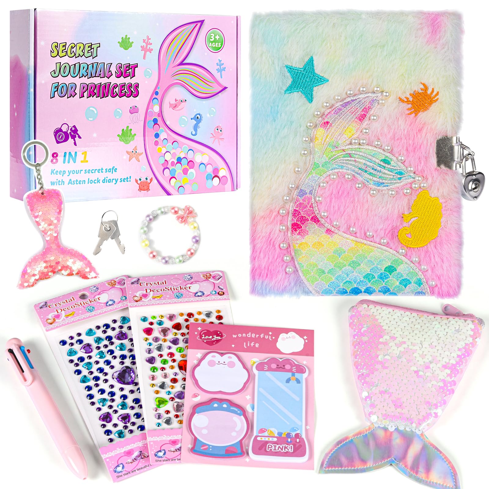 Amazon.com: Diary with Lock, 6 7 8 Year Old Girl Birthday Gift